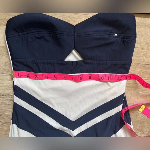 Vici - Navy/White Chevron Dress - Medium π - Picture 3 of 3